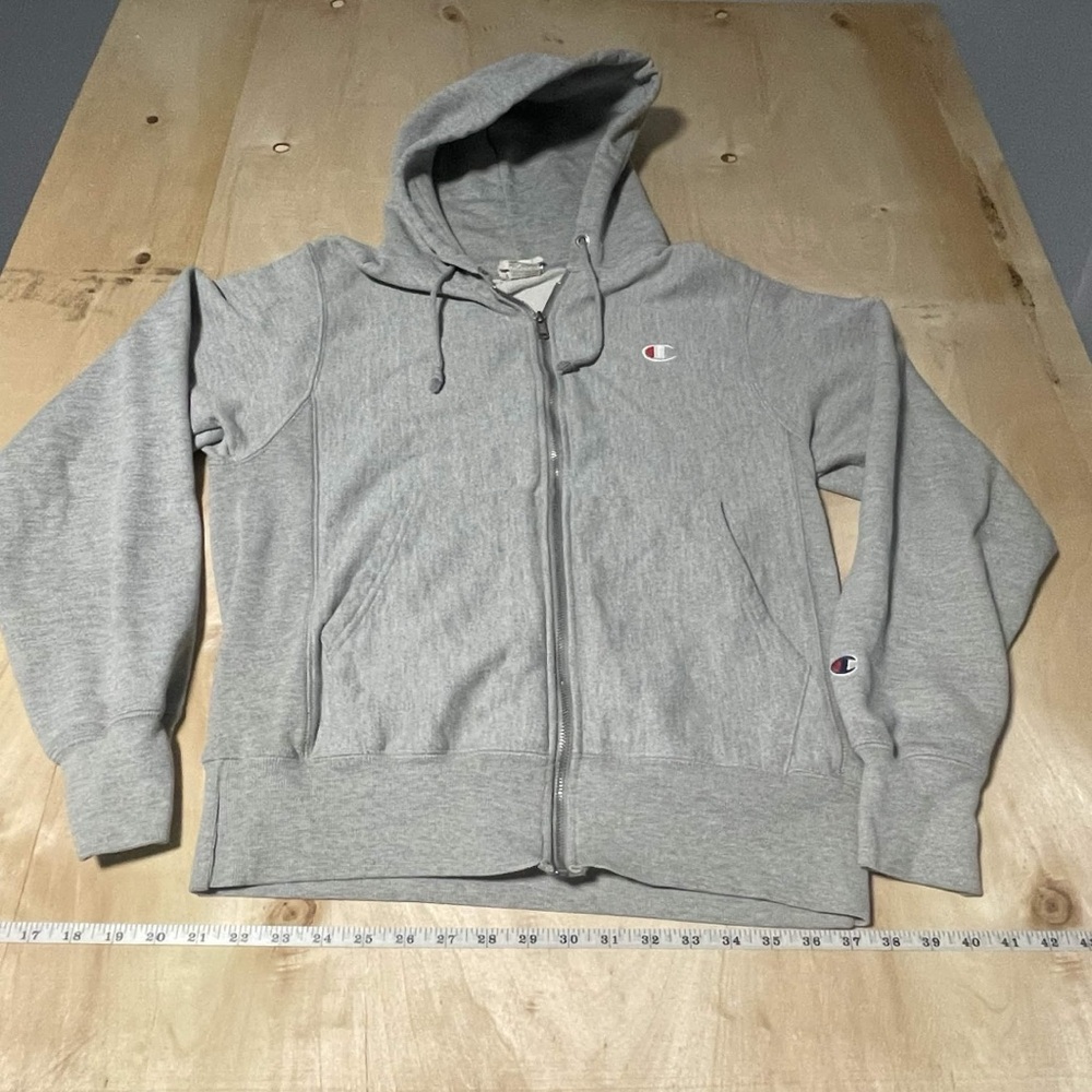 Small Grey Champions vintage zip up hoodie